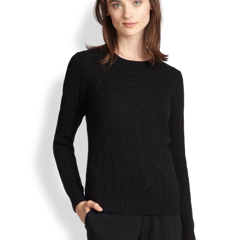 Off the Shoulder Back Cable Knit Sweater